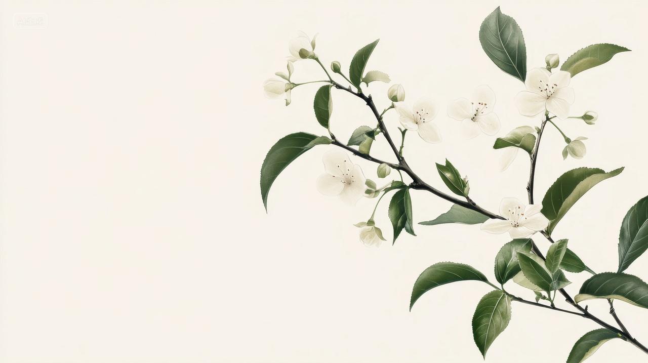 清新淡雅的白色花朵