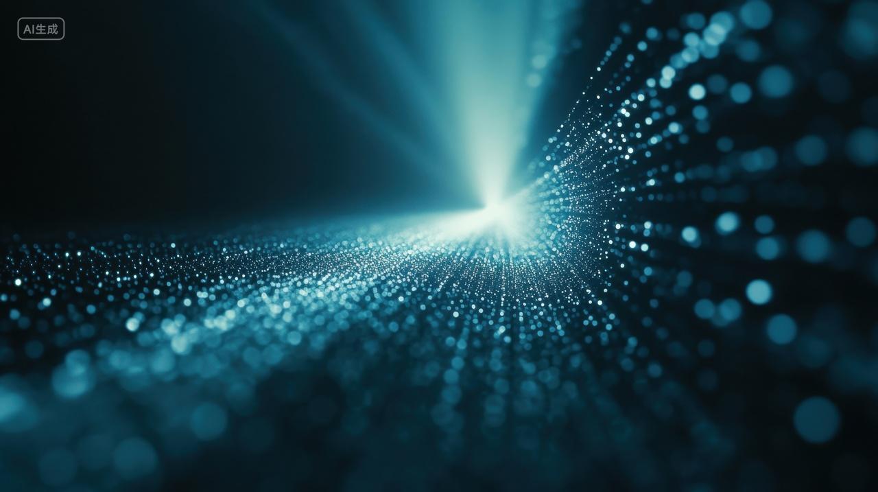 汇聚的科技光线背景