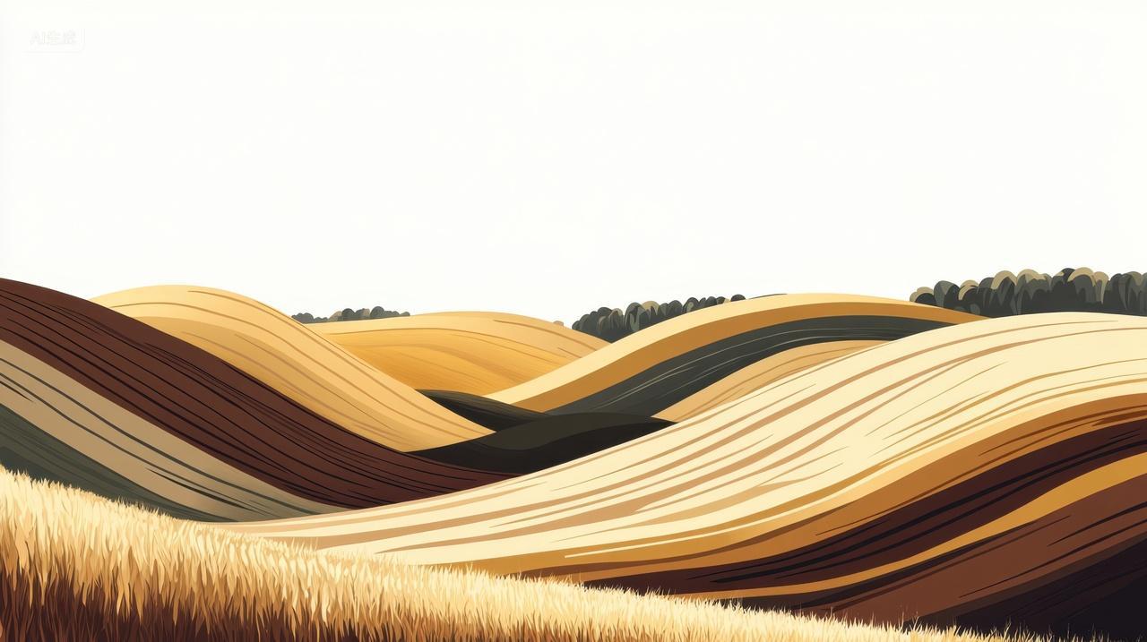 起伏的金色田野