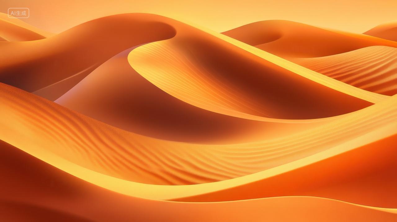 金色沙漠沙丘景观