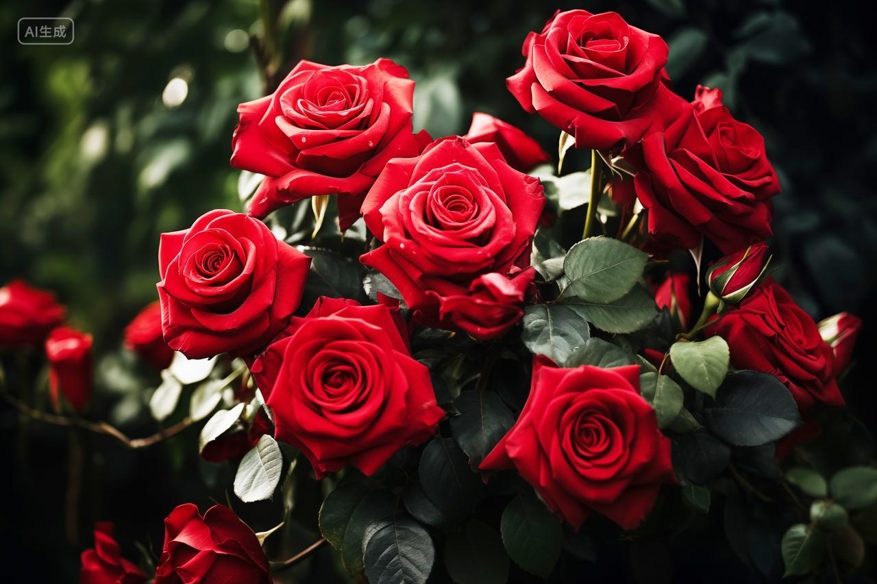 爱情植物红玫瑰花瓣花束情人节情人节七夕520