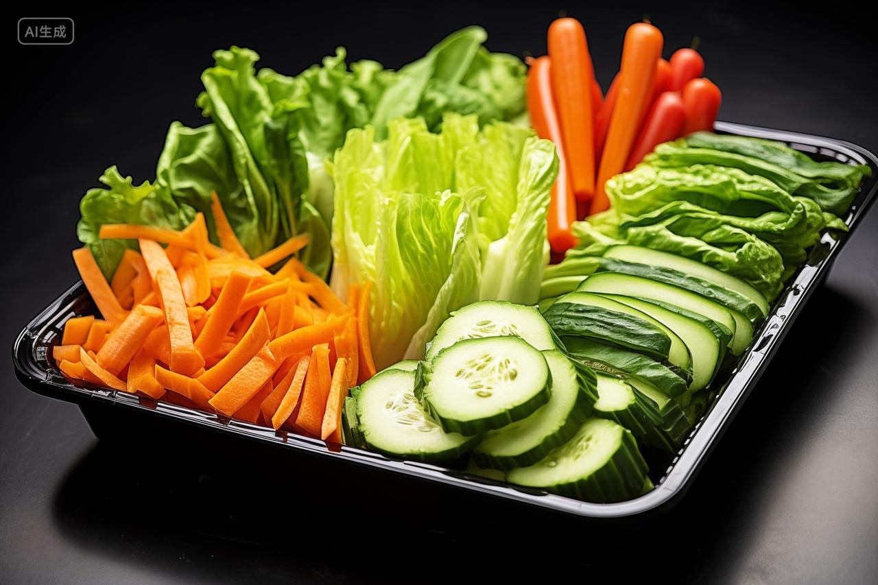 健康的蔬菜拼盘营养餐新鲜蔬菜