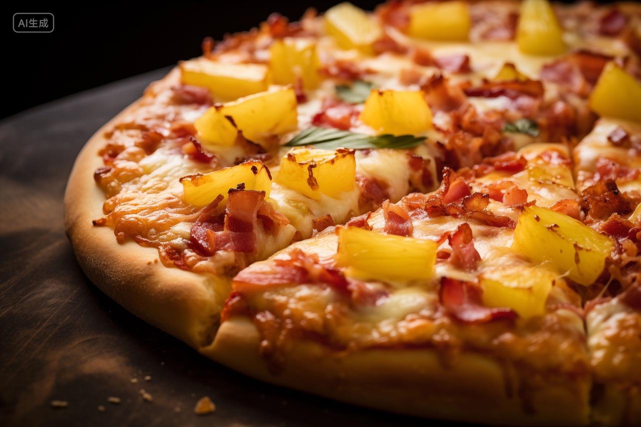 夏威夷风情披萨美食食物餐饮美食