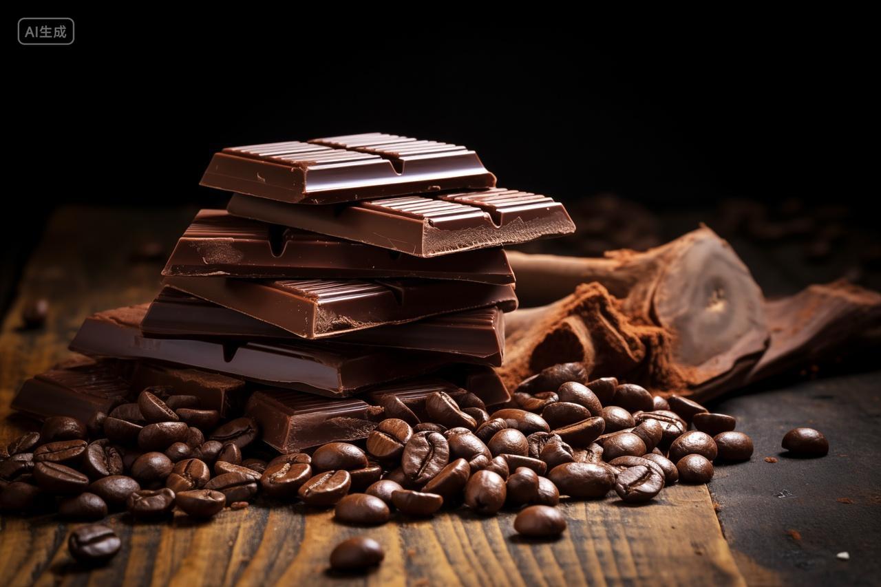 醇香巧克力与可可豆的美食甜品
