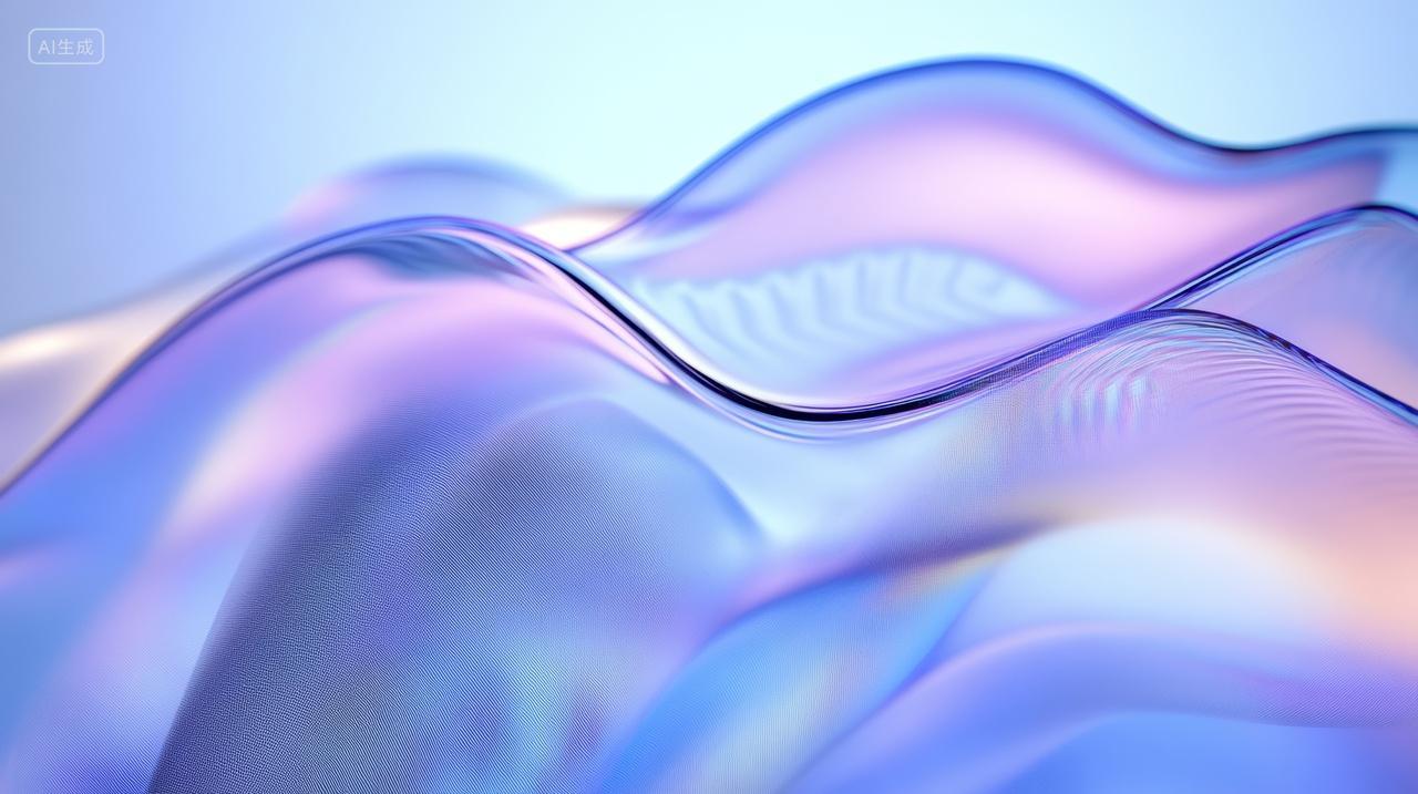 流光溢彩的梦幻曲线抽象的色彩与光影