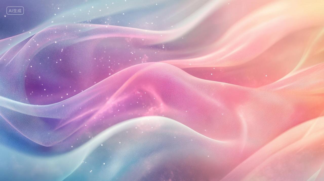 轻柔飘逸的彩色薄纱