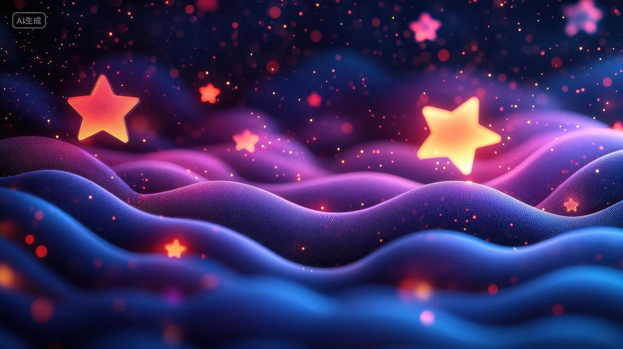 星光闪烁的梦幻夜空