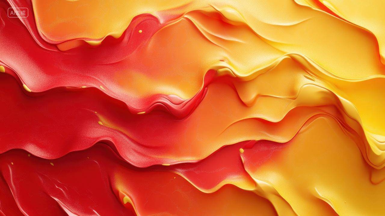 抽象红黄丙烯颜料背景素材