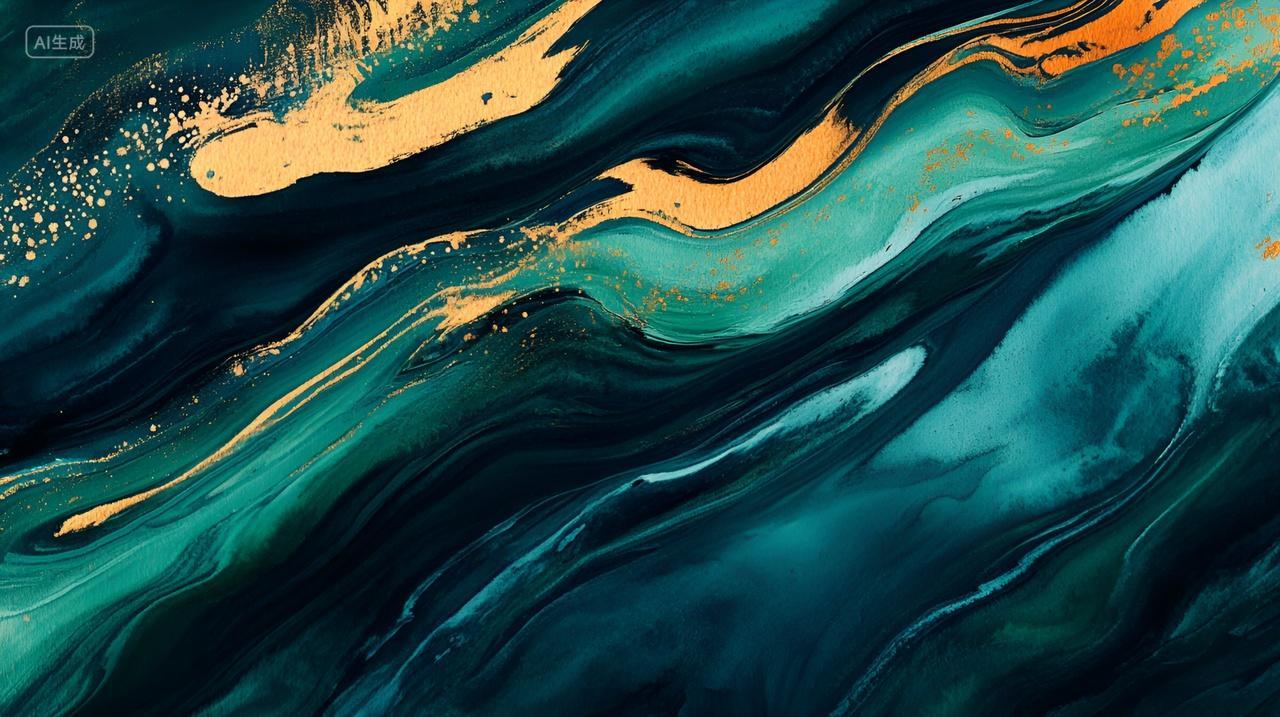 抽象艺术渲染晕染水墨画梦幻水彩舞台背景壁纸