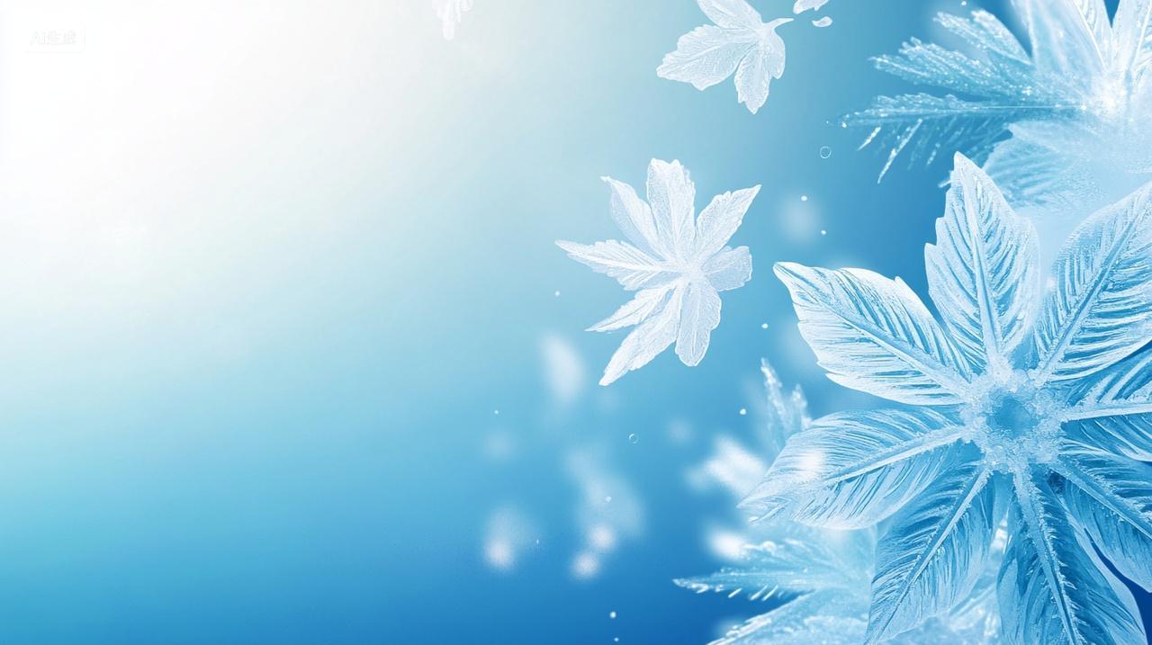 唯美冰花霜降霜雪