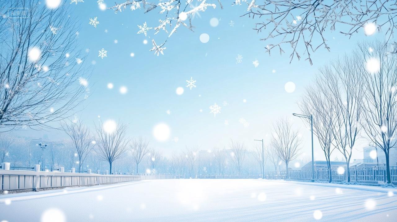 霜降雪花冰晶背景素材