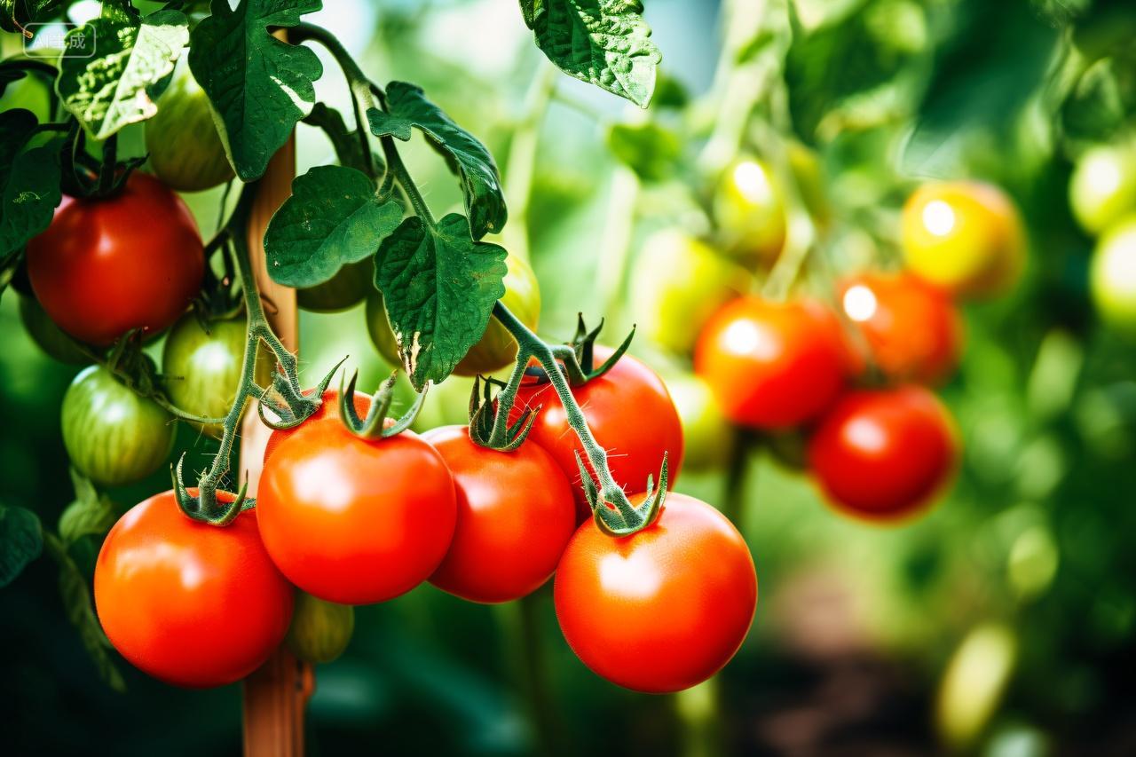 温室大棚里面的西红柿蔬菜