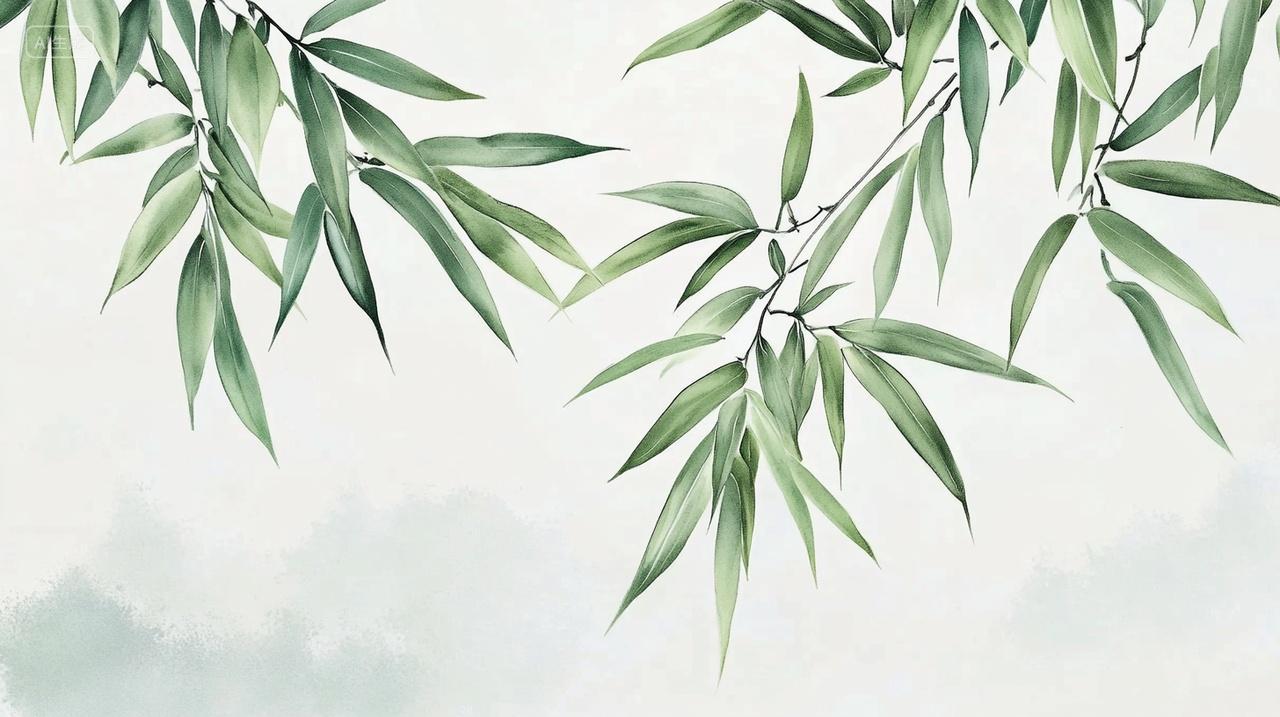 竹叶树叶背景