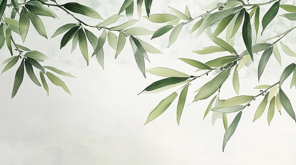 清新简约竹叶背景