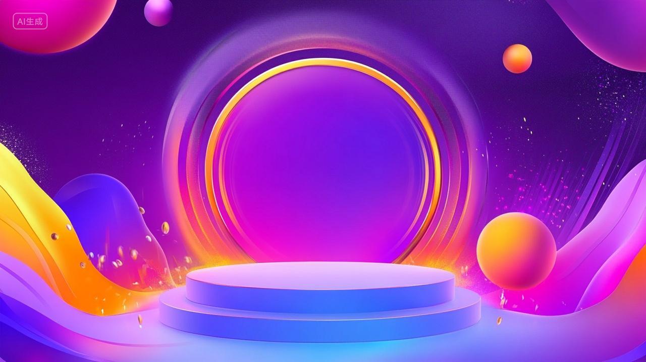 紫色电商展台双十一