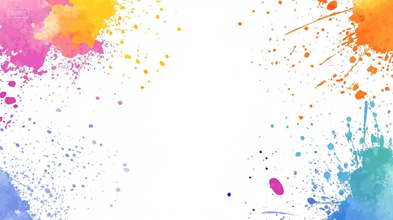 彩色水墨风景平面背景