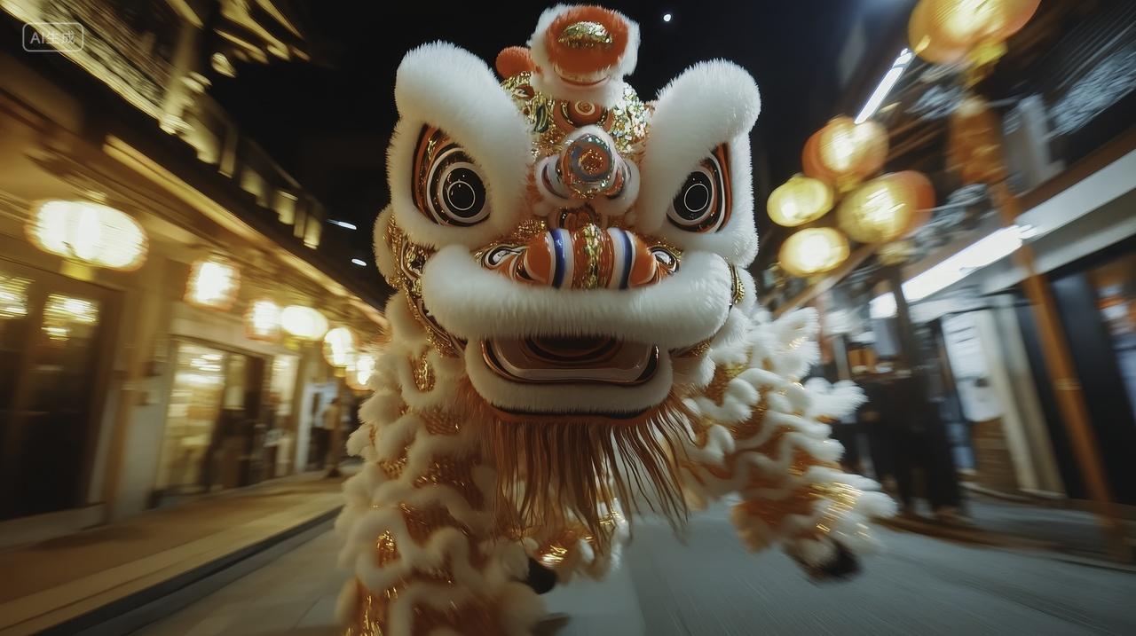 炫目的舞狮庆典动态视觉