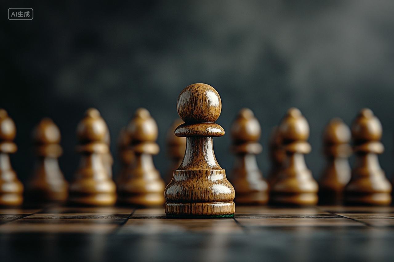 国际象棋棋子特写娱乐游戏