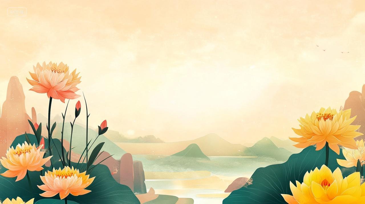 菊花中国风背景重阳节