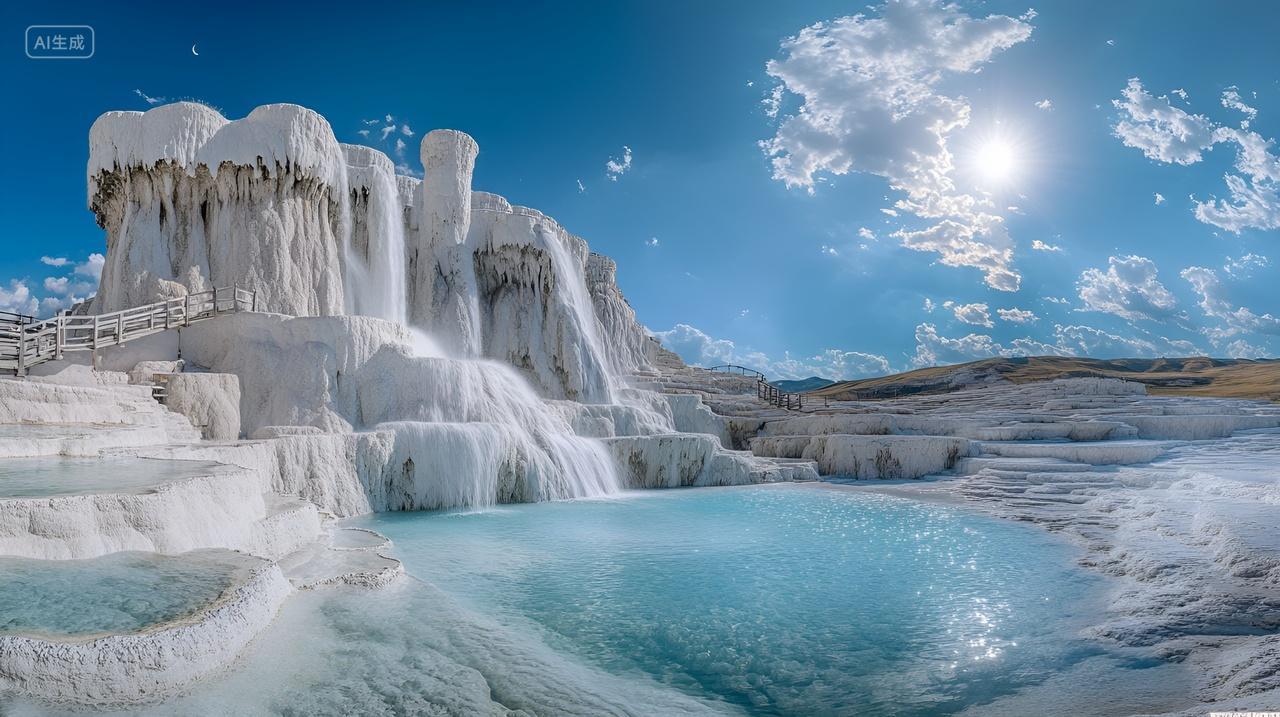户外美丽景冰川水