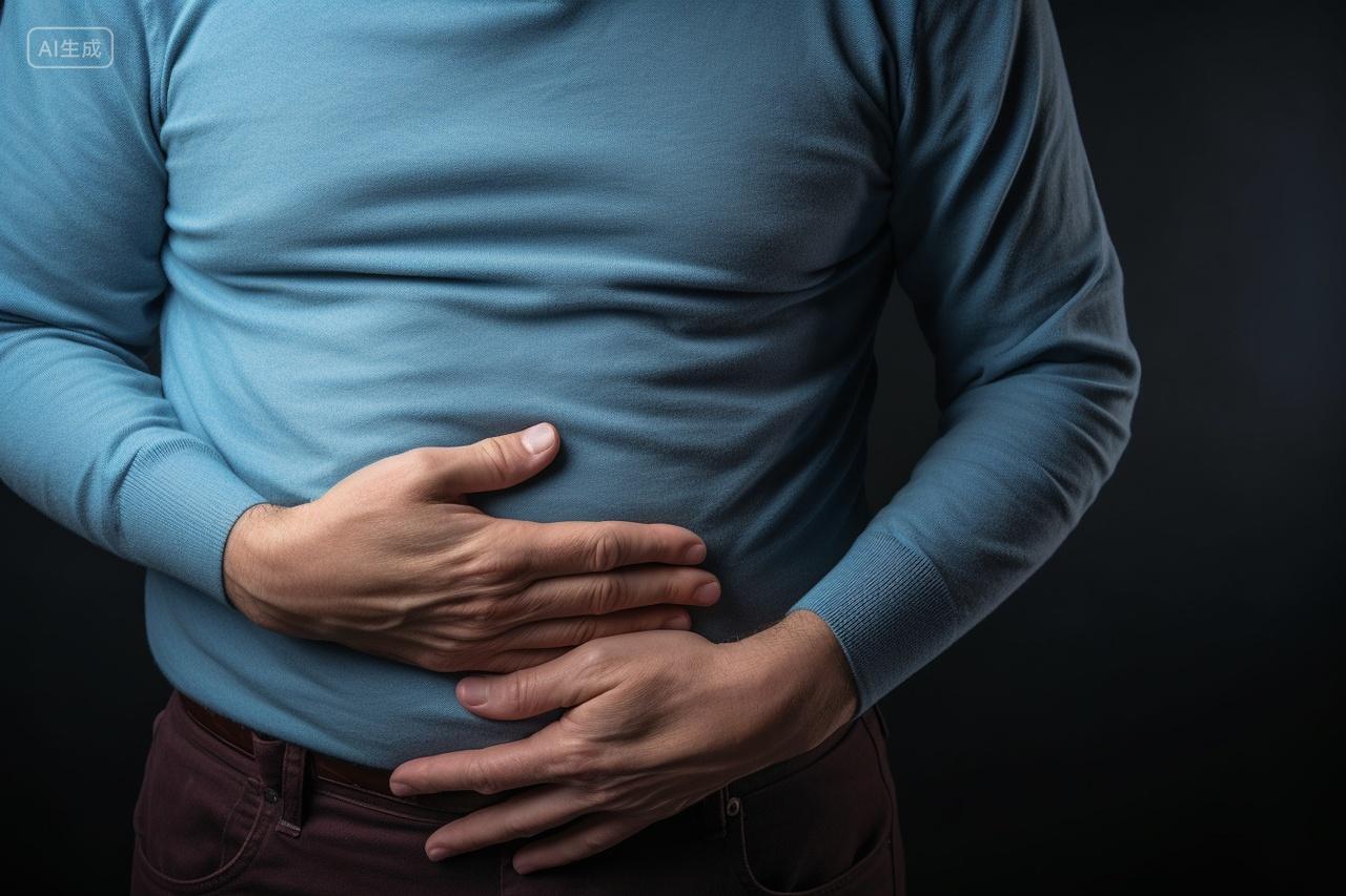 捂肚子肚子痛的人