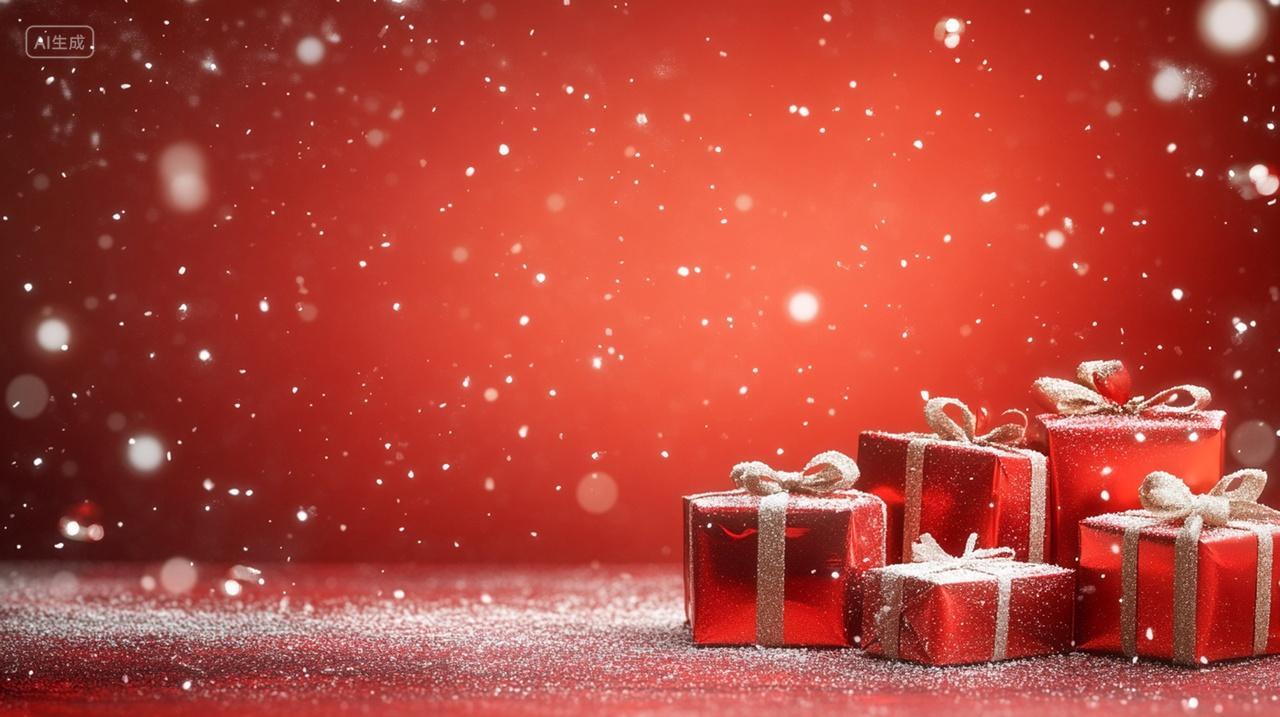 圣诞节礼盒节日促销背景