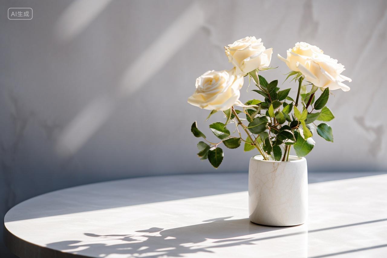 花瓶里面的玫瑰花生活艺术