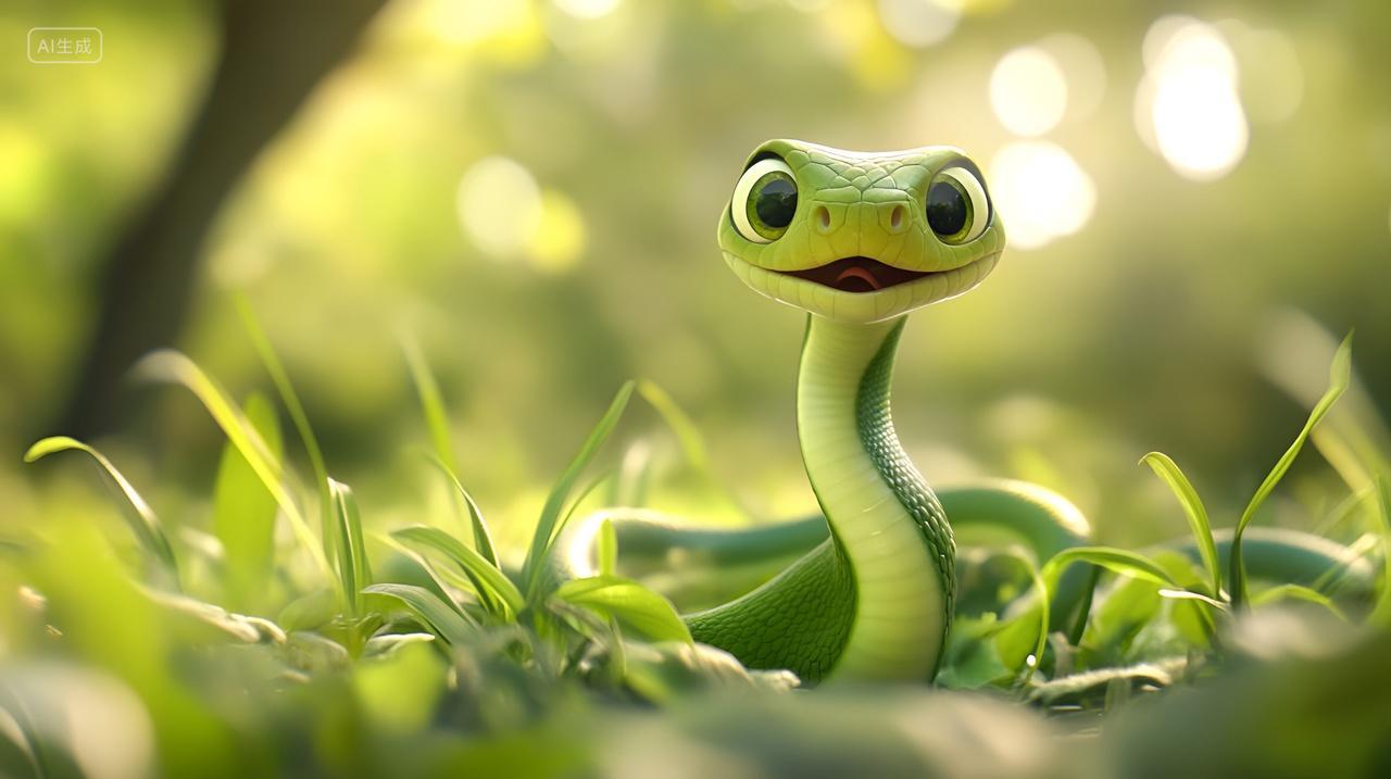 森林中爬行的小青蛇