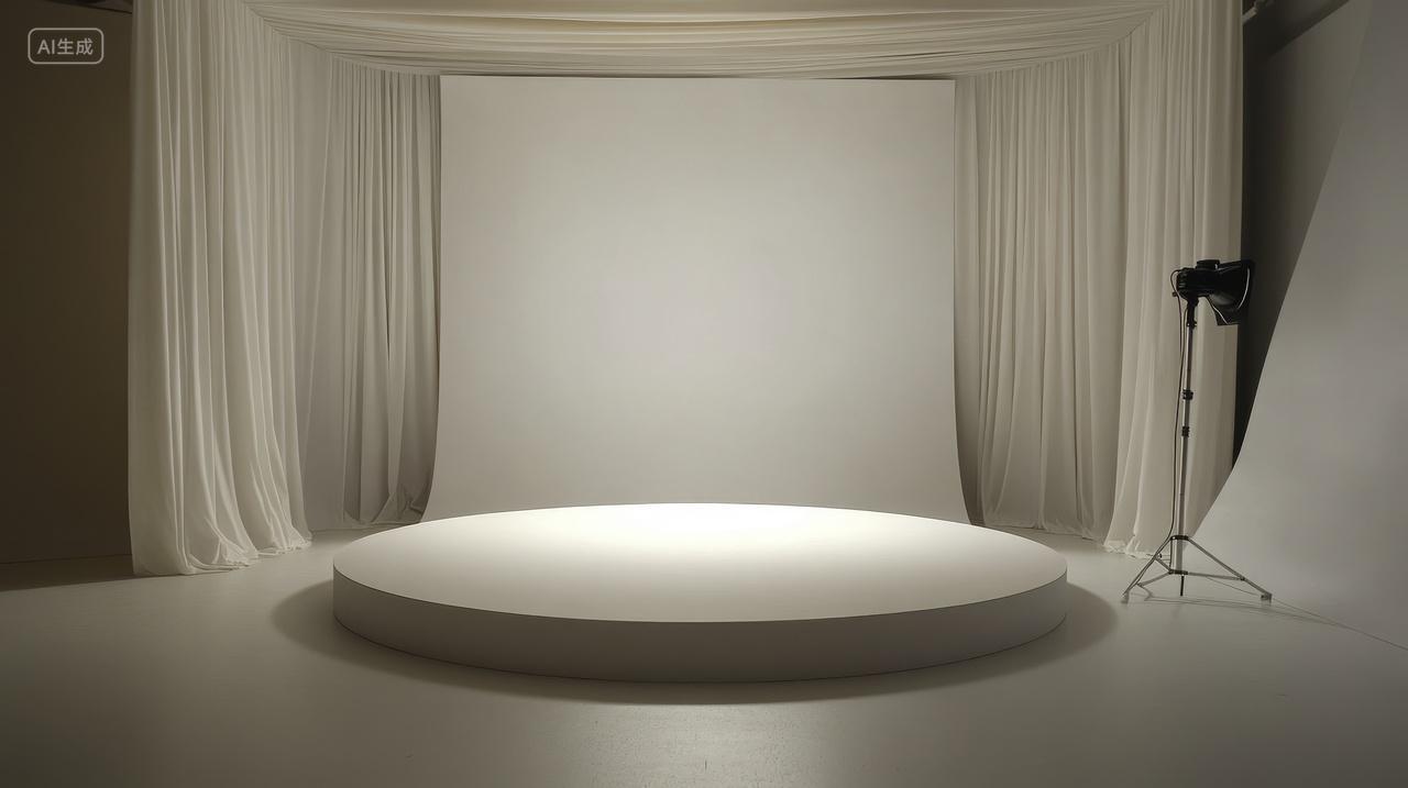 简约极简风格白色展示舞台展厅展台电商场景