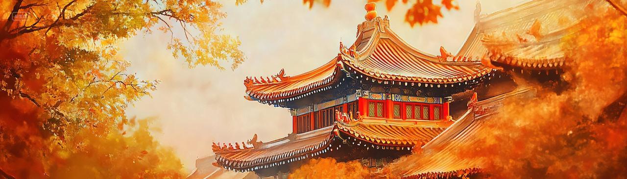 中国古建筑复古背景