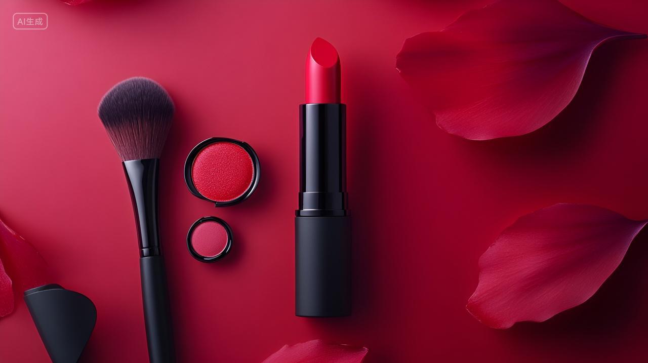 唯美口红商业摄影女性美容美妆化妆品海报详情页