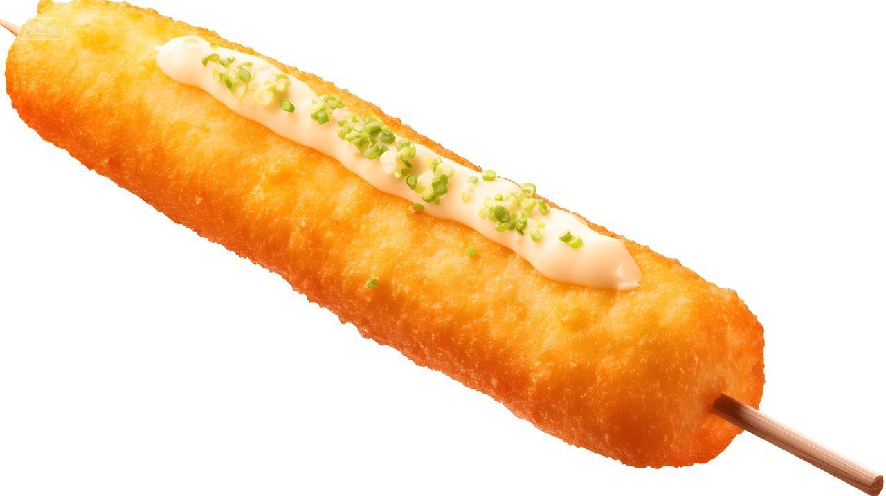 金黄酥脆的油炸串香脆可口的街头小吃