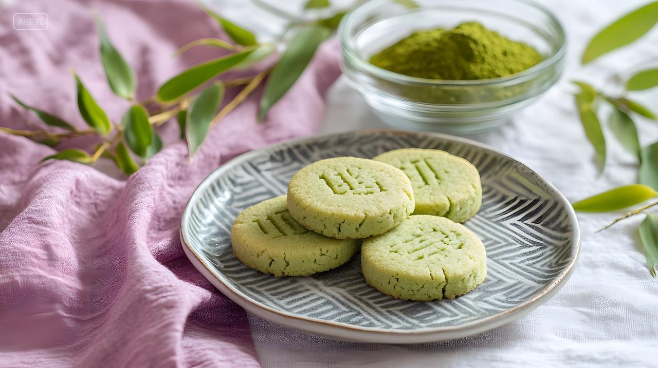 抹茶饼干静物美食摄影日式甜点