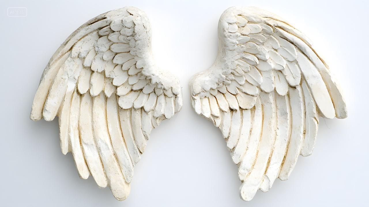 白色天使翅膀装饰