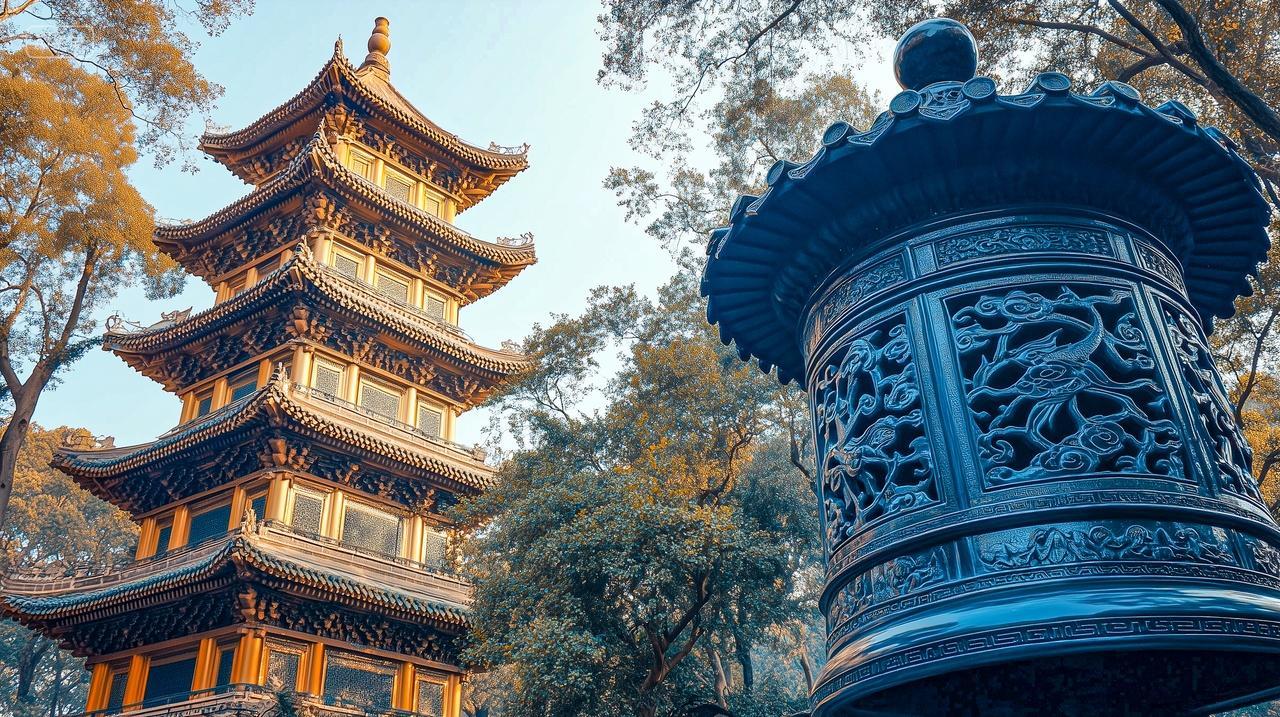 中式古风建筑古塔建筑古代建筑