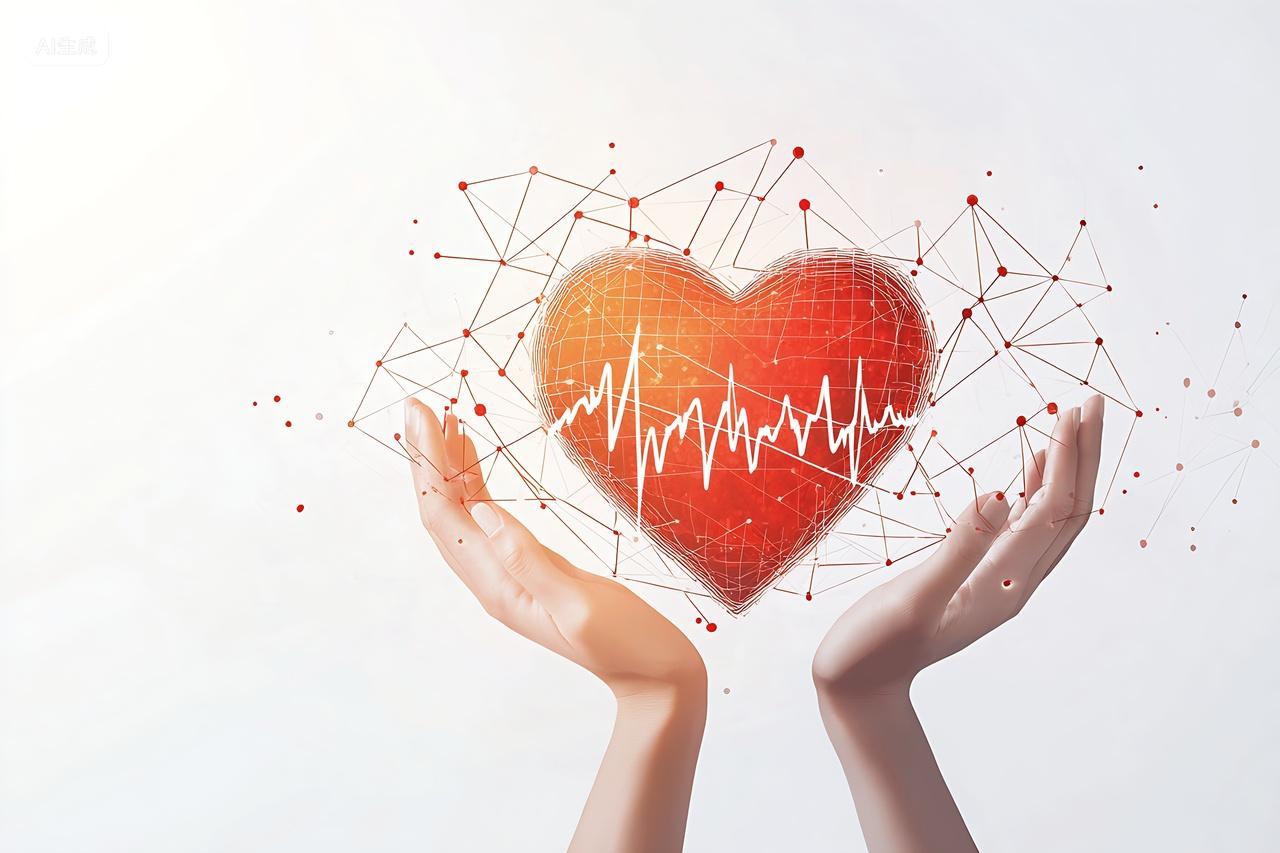 全国心脏日双手托举心形状心脏日背景图片