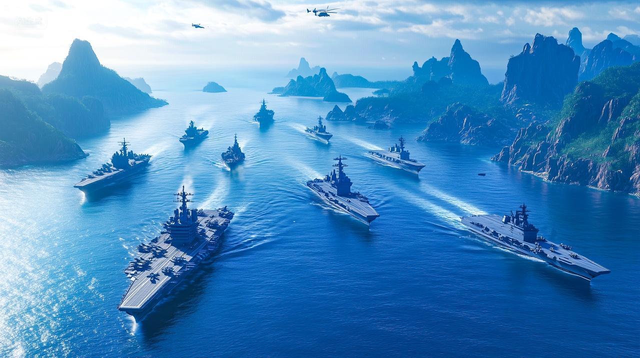 航空母舰海上航行舰队巡航