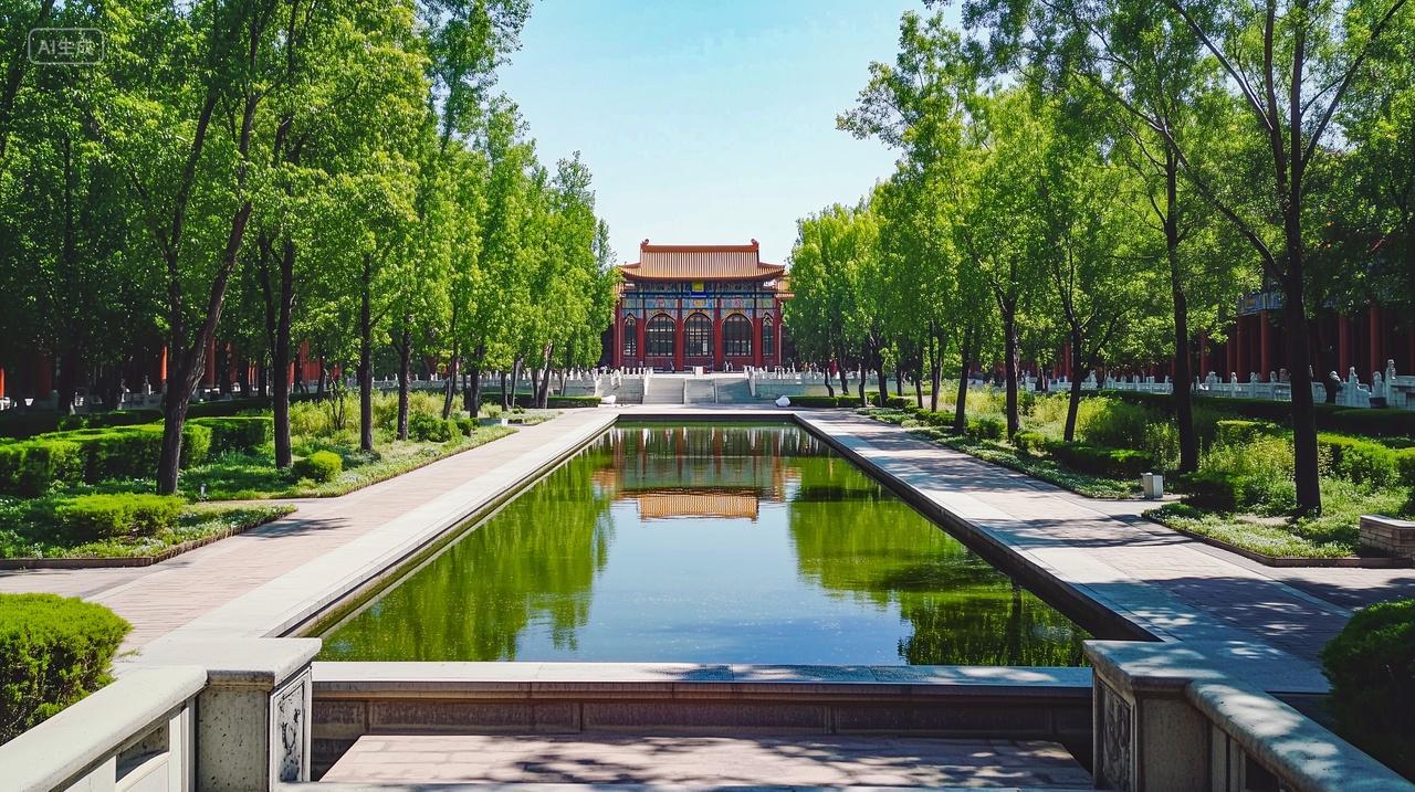 北京大学校园夏季风景