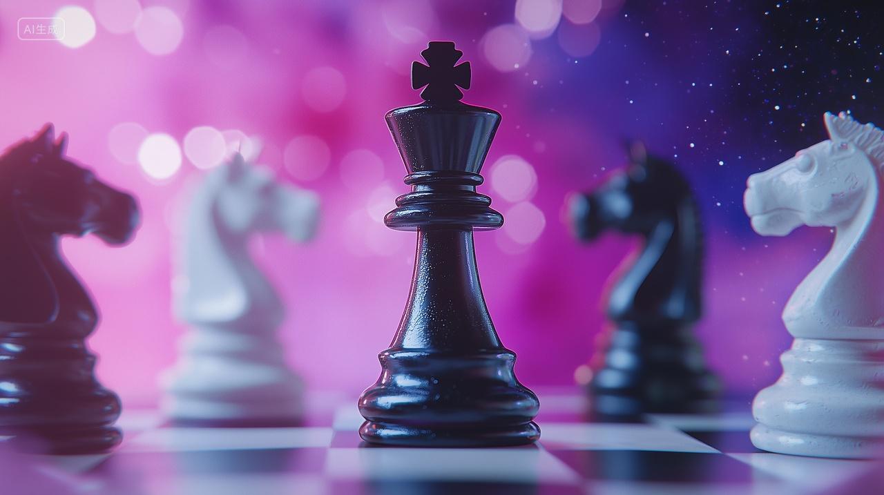 国际国际象棋在虚幻背景的对决