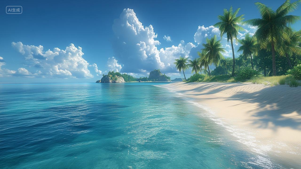 海南的海边风景电脑壁纸商用旅游