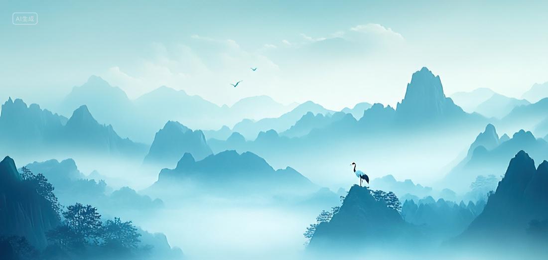 水墨山水画背景