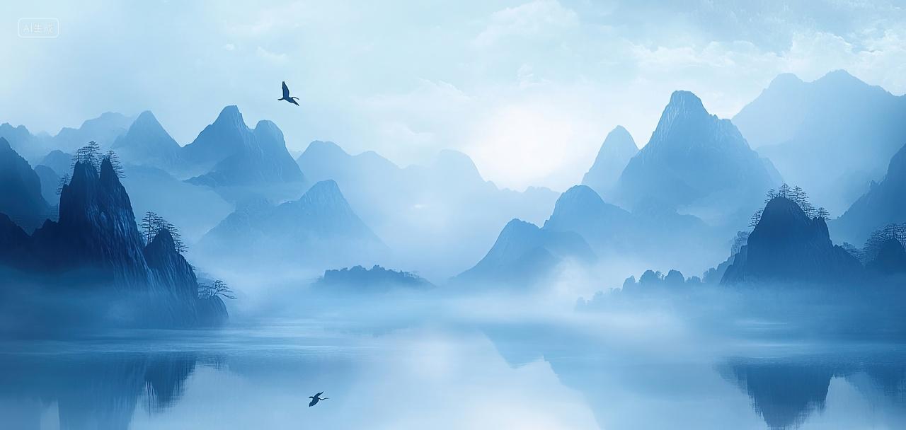 水墨山水画背景