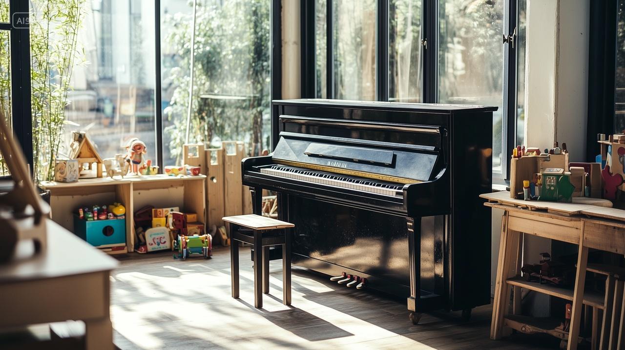 房间里摆放着一架钢琴