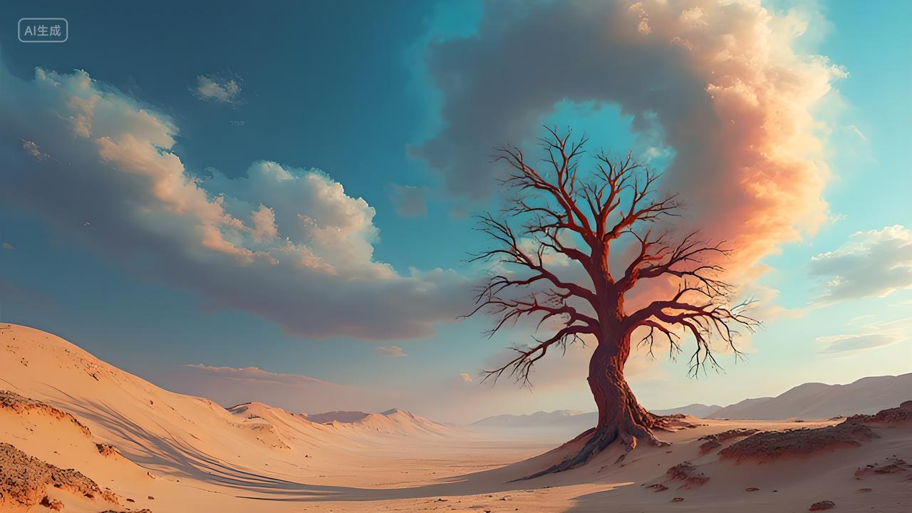 沙漠中的龙卷风电脑壁纸商用天气设计