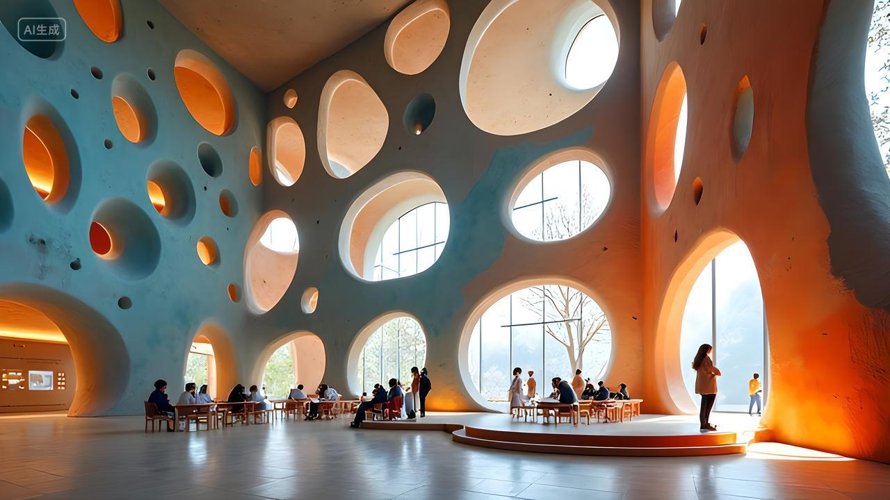 一个高端的异型展厅电脑壁纸商用展厅展馆设计