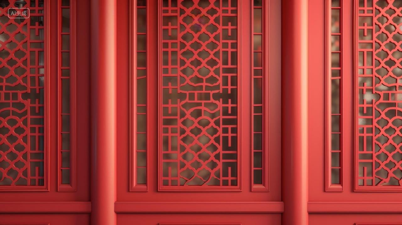 中国传统红木雕花门窗