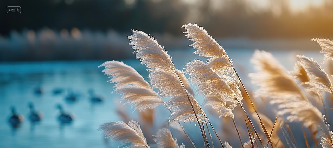 唯美芦苇背景