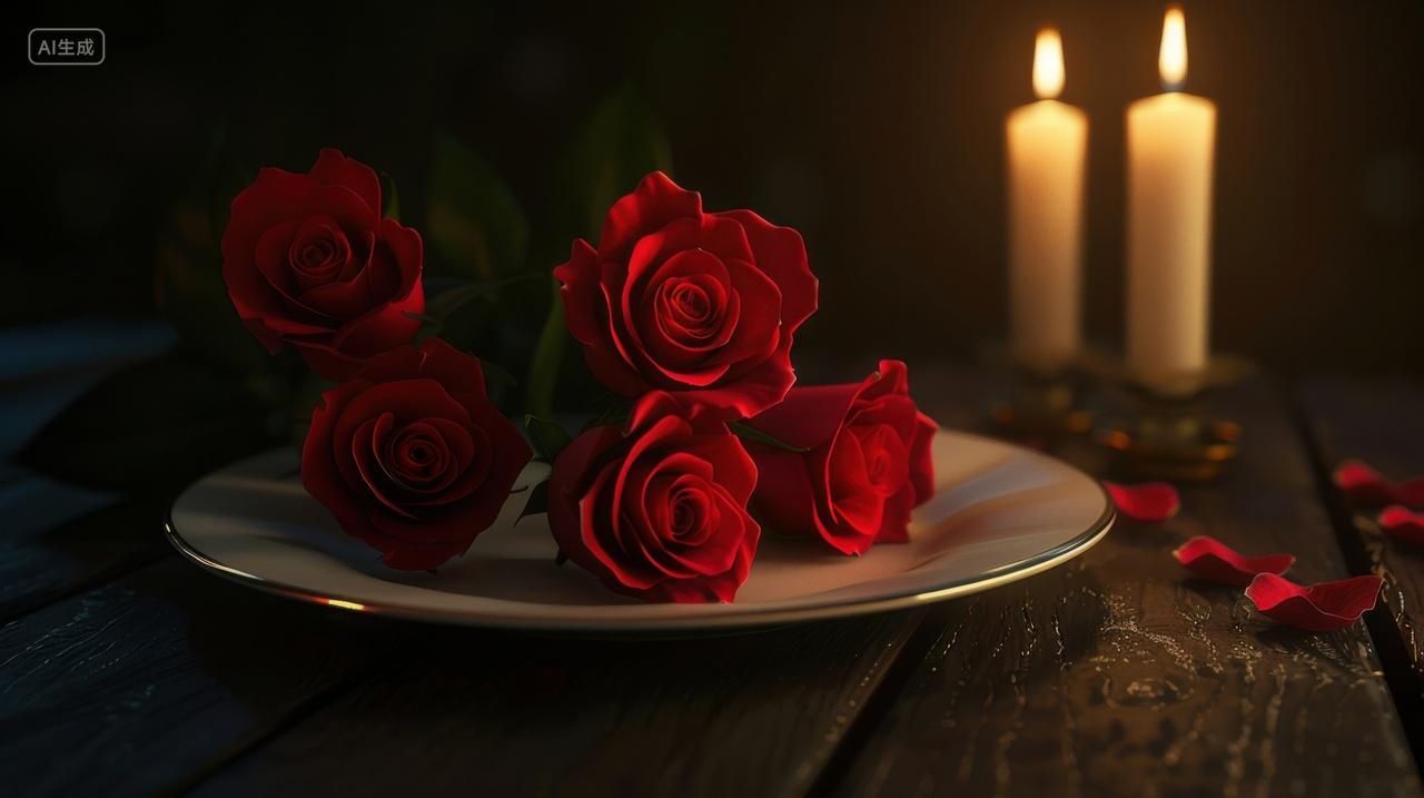 浪漫的烛光晚餐