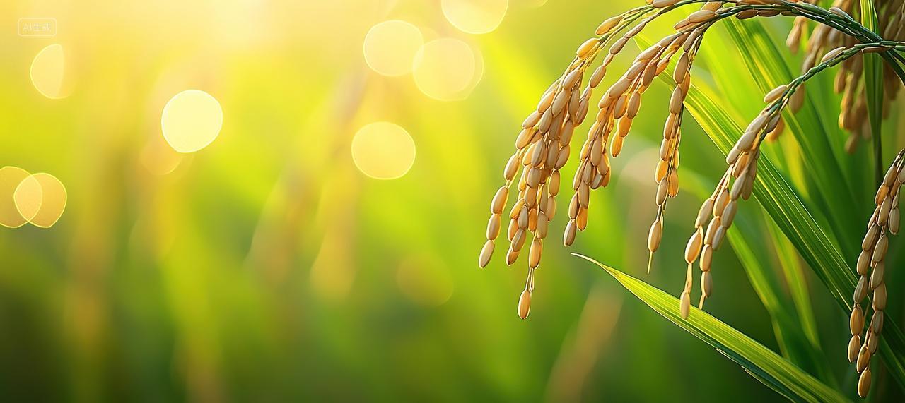 庄稼稻谷熟了的背景