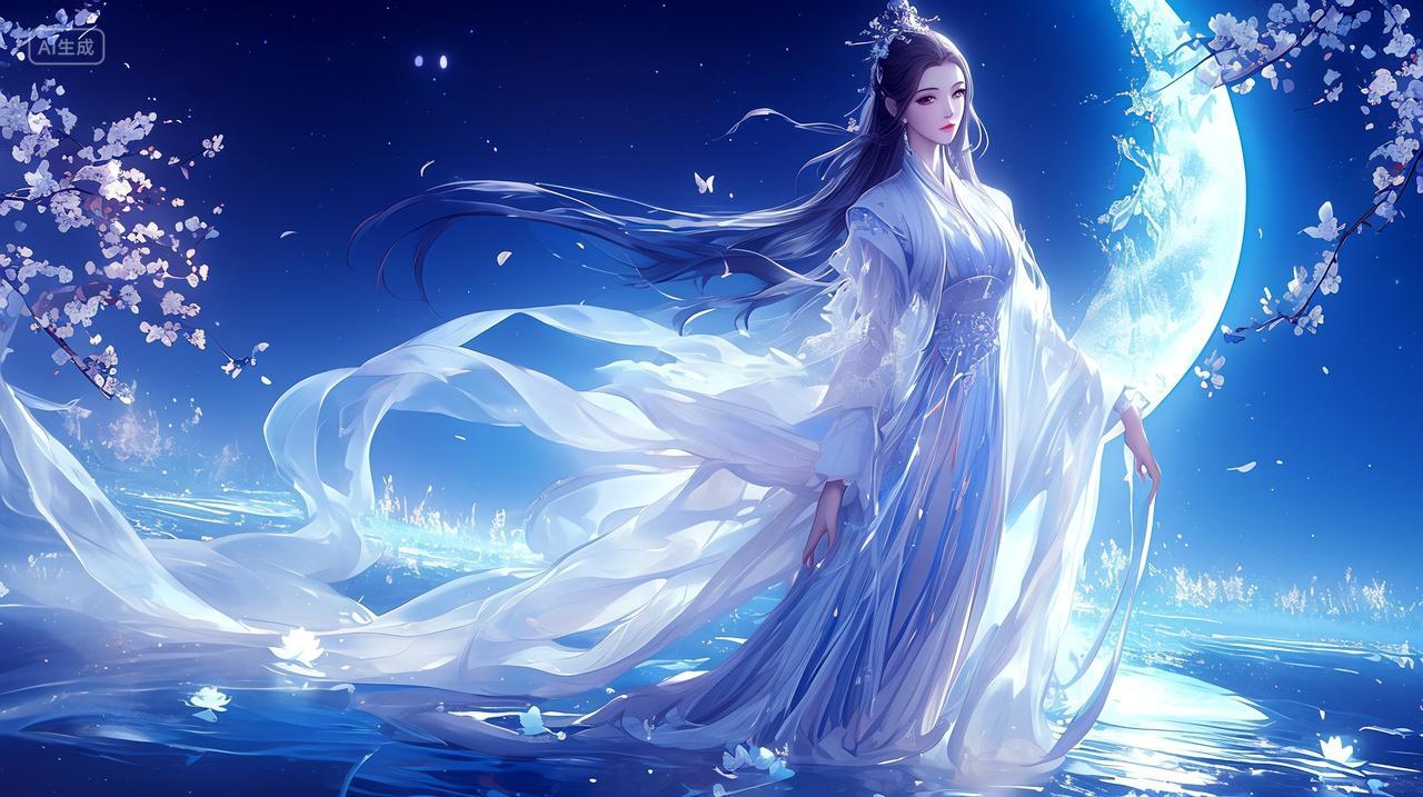 中秋节嫦娥国风插画